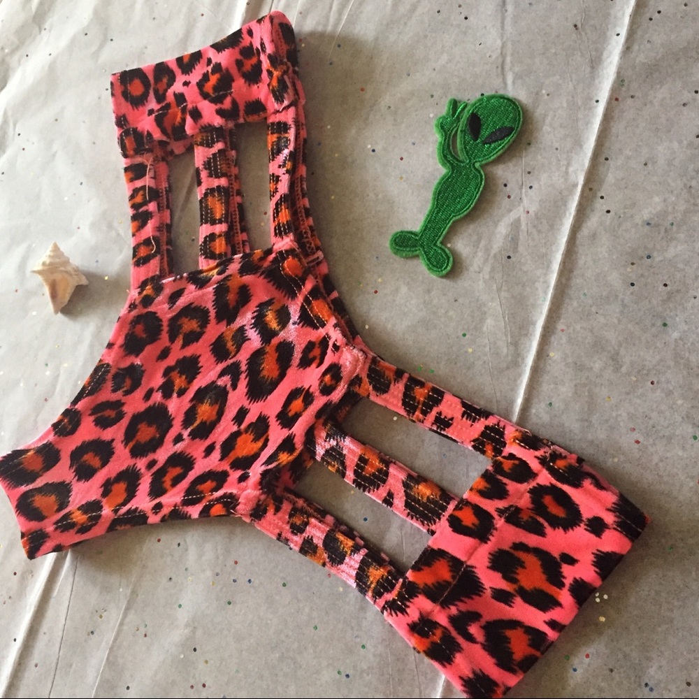 Cheetah Velvet Princess Cutout Bottoms